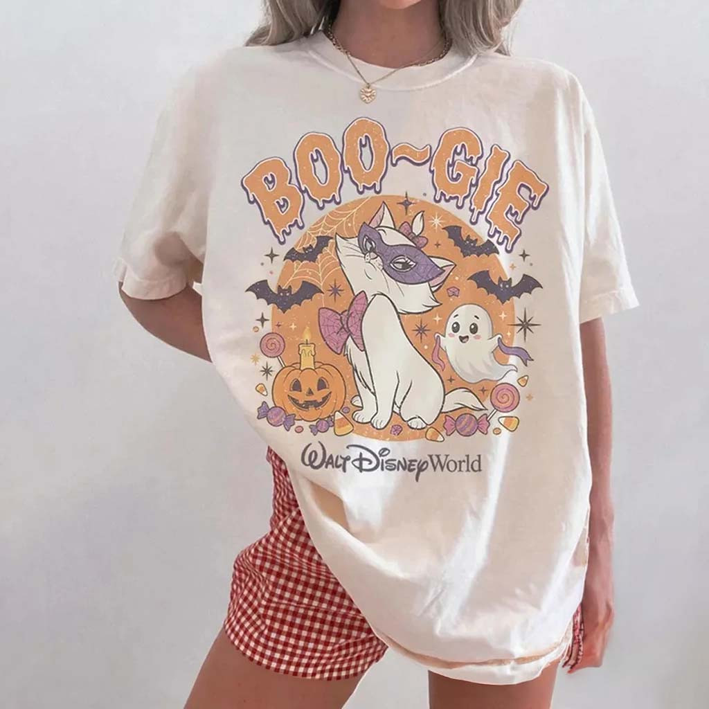 Vintage Boo Gie Marie Halloween Shirt The Aristocats Spooky Kitten Tee Halloween Gift Ideas - Kdjoy