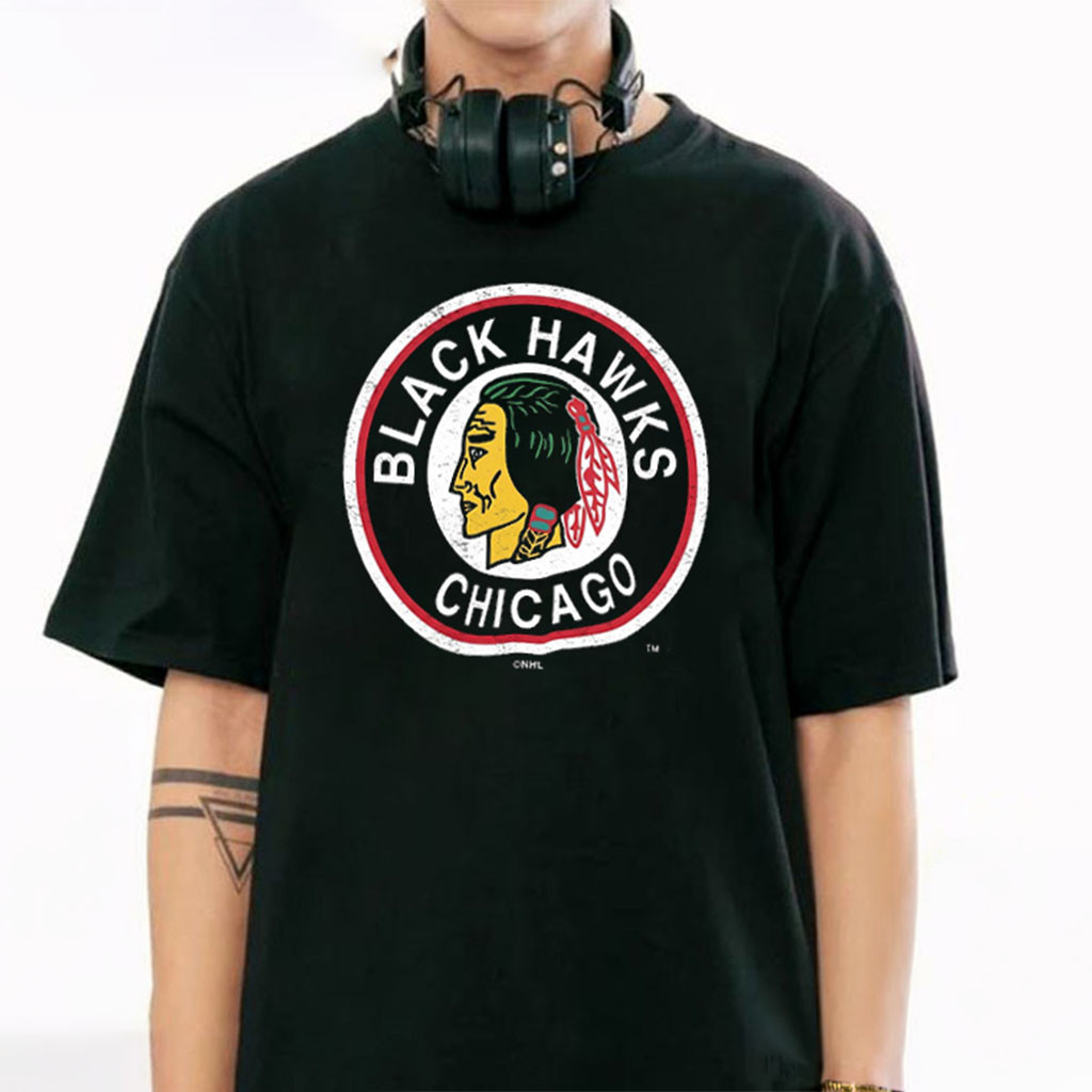 Vintage Chicago Blackhawks Logo T-Shirt Hockey Fan Shirt Chicago Blackhawks Merch 2026 - Kdjoy