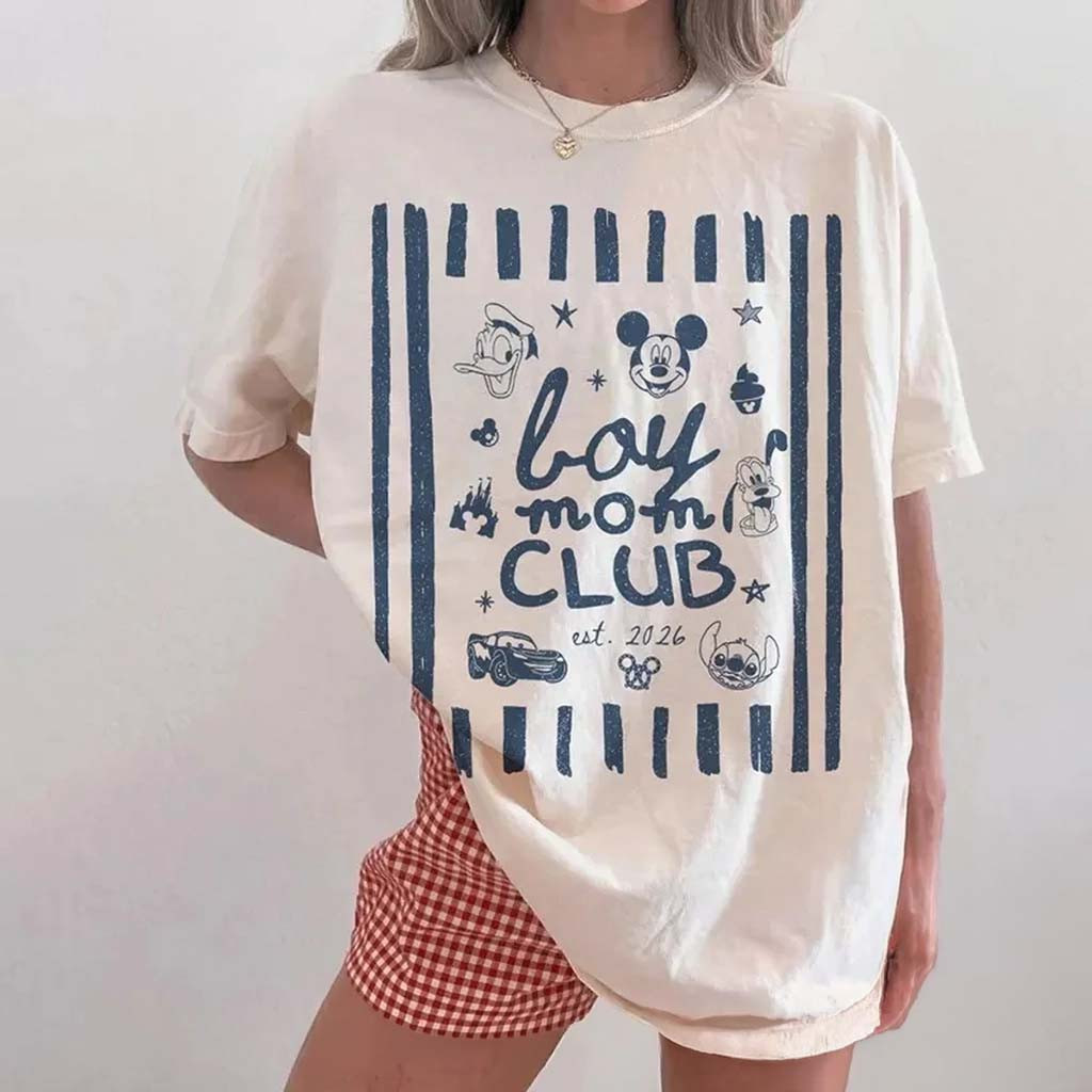 Vintage D Boy Mom Club Shirt Mickey Mom Shirt Cute Mickey Mama Gift Ideas - Kdjoy