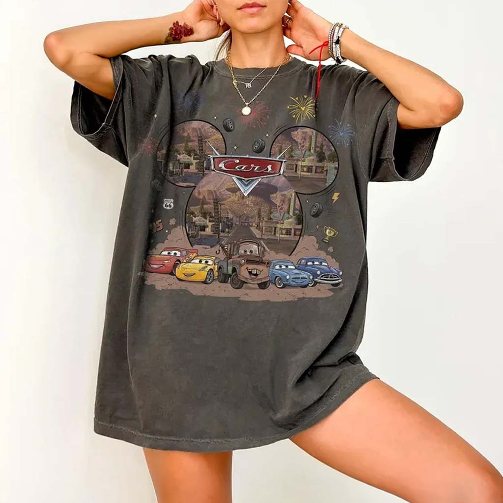 Vintage D Cars Shirt Retro McQueen Graphic Tee Vacation Trip Clothing 2026 Gift For Sisters - Kdjoy