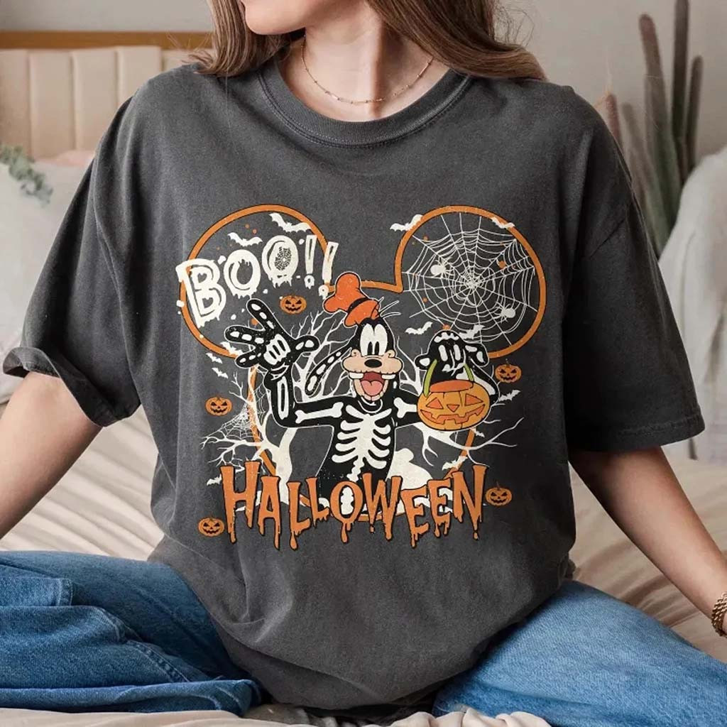 Vintage D Halloween Goofy Shirt Mickey And Friends Characters Shirt Halloween Present - Kdjoy