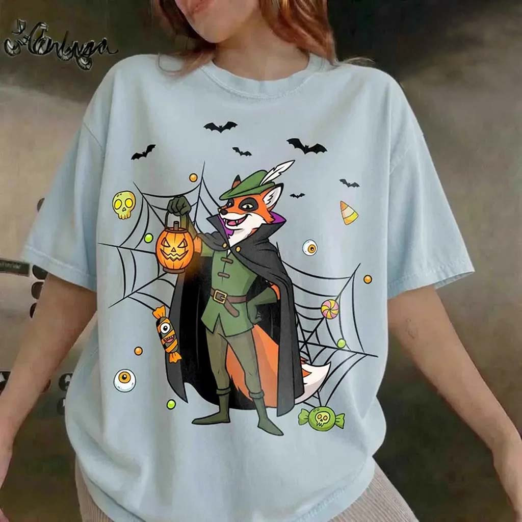 Vintage D Halloween Robin Hood T-Shirt Cute Halloween Apparel Gift For Friends - Kdjoy