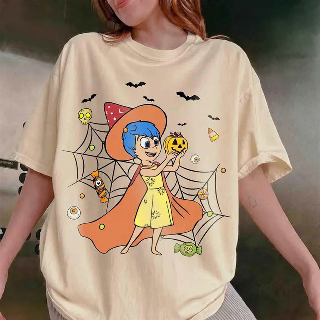 Vintage D Inside Out Halloween Joy T-Shirt Halloween Party Clothing Gift For Daughters Vintage D Inside Out Halloween Joy T-Shirt Halloween Party Clothing Gift For Daughters