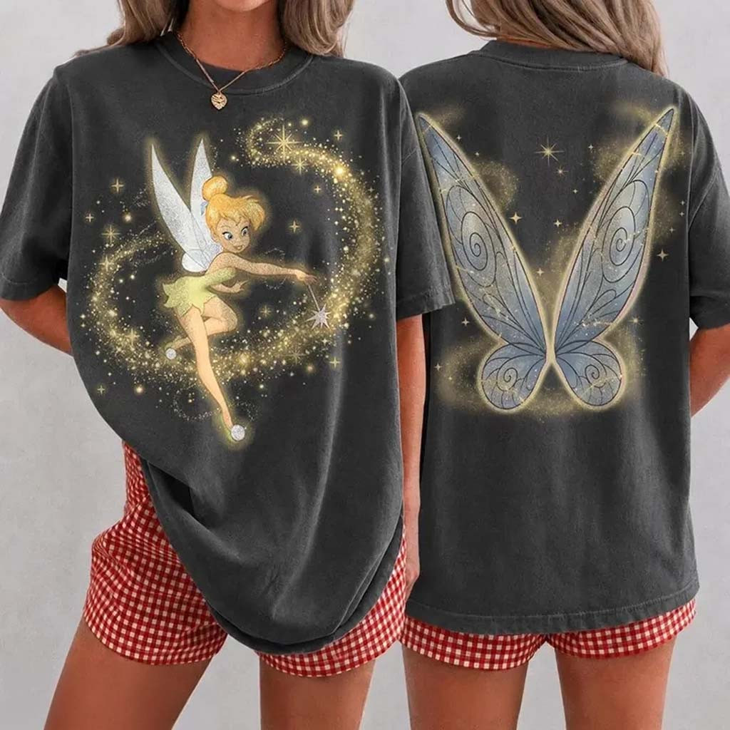 Vintage D Peter Pan Tinker Bell T-Shirt Tinkerbell Princess Shirt Present For Sisters - Kdjoy