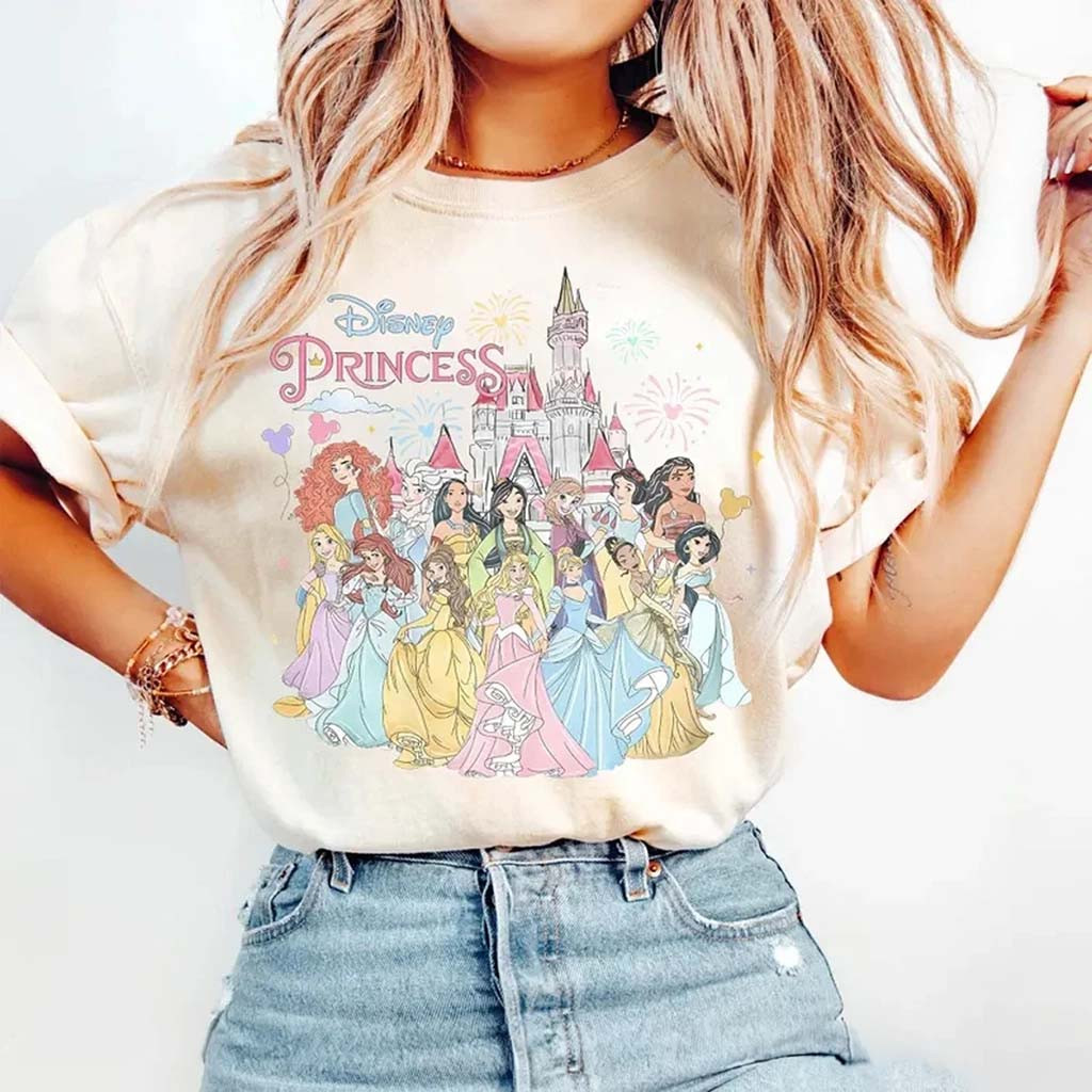 Vintage D Princess Characters Shirts WDW Disneyland Princess Trip Shirt Gift For Sisters - Kdjoy
