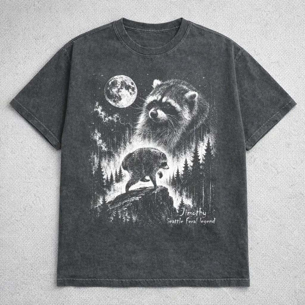 Vintage Jimothy Raccoon T-Shirt Seattle Feral Legend Shirt Gift For Animal Lovers - Kdjoy Vintage Jimothy Raccoon T-Shirt Seattle Feral Legend Shirt Gift For Animal Lovers - Kdjoy