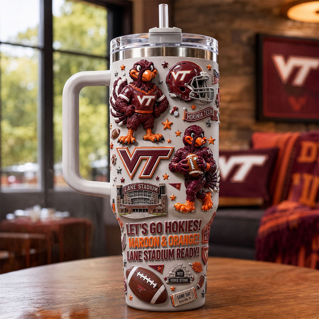 Virginia Tech Hokies Merch Let's Go Hokies Tumbler Lane Stadium Ready Cup Football Fan Gifts - Kdjoy Virginia Tech Hokies Merch Let's Go Hokies Tumbler Lane Stadium Ready Cup Football Fan Gifts - Kdjoy