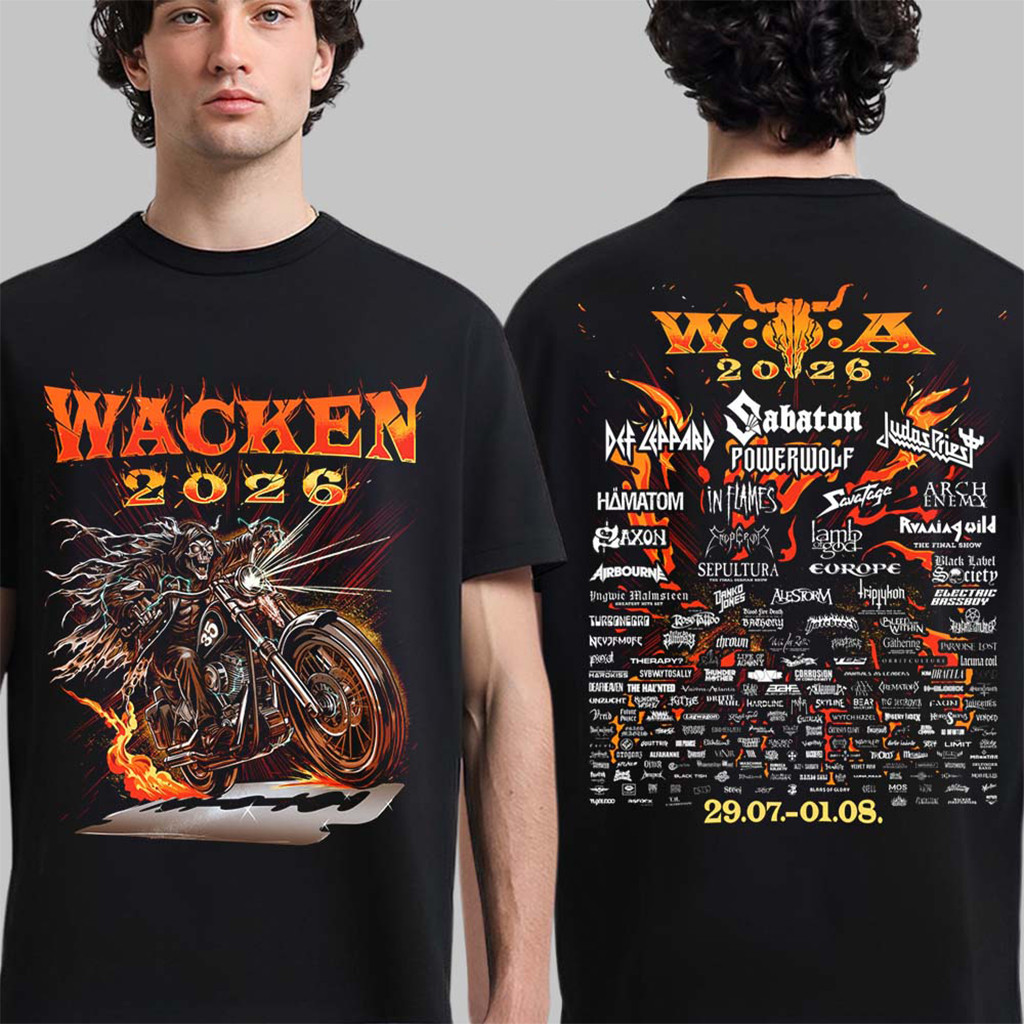Wacken Open Air 2026 Festival The Anniversary Hell Rider T-Shirt Wacken Open Air Merch - Kdjoy Wacken Open Air 2026 Festival The Anniversary Hell Rider T-Shirt Wacken Open Air Merch - Kdjoy