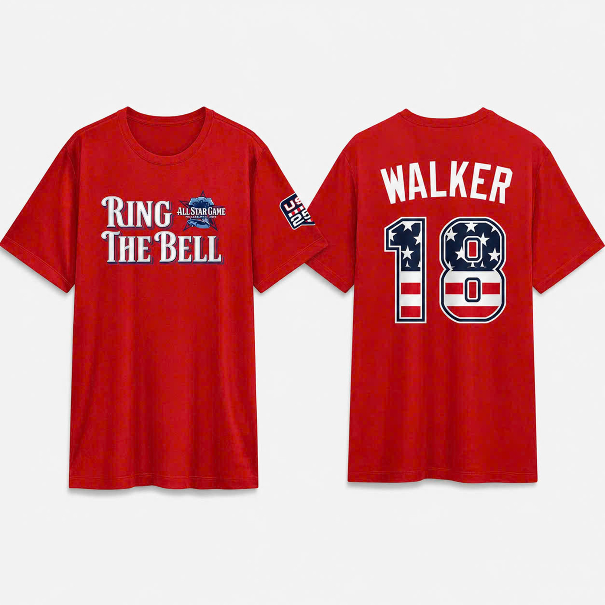 Walker #18 Ring The Bell All Star Game 2026 Shirt Red Gift Ideas For Fans - Kdjoy Walker #18 Ring The Bell All Star Game 2026 Shirt Red Gift Ideas For Fans - Kdjoy
