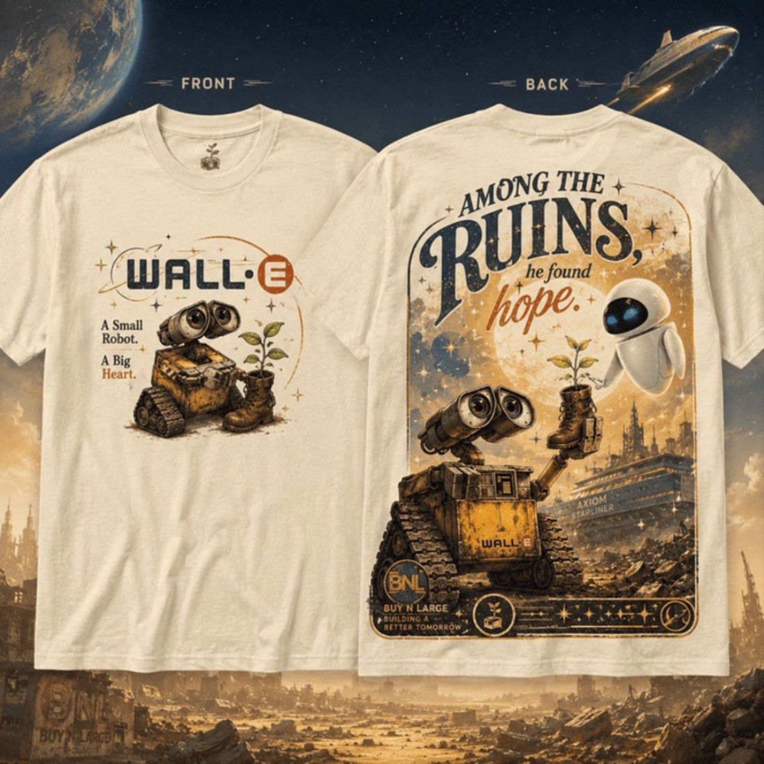 WALL-E A Small Robot A Big Heart T-Shirt WALL-E Merch Gifts For Friends - Kdjoy WALL-E A Small Robot A Big Heart T-Shirt WALL-E Merch Gifts For Friends - Kdjoy