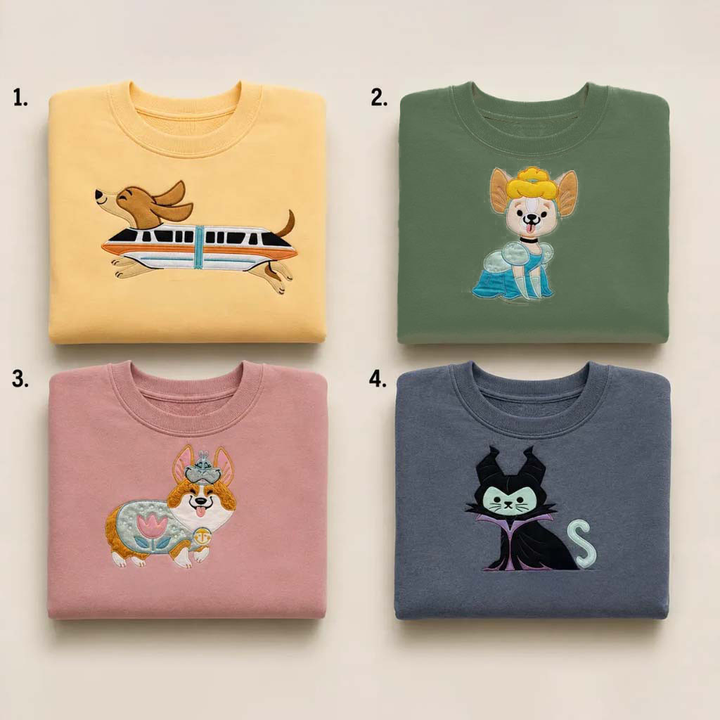 Walt D World Dogs And Cats Crewneck Monorail Cinderella Maleficent Sweatshirt Gift For Her - Kdjoy