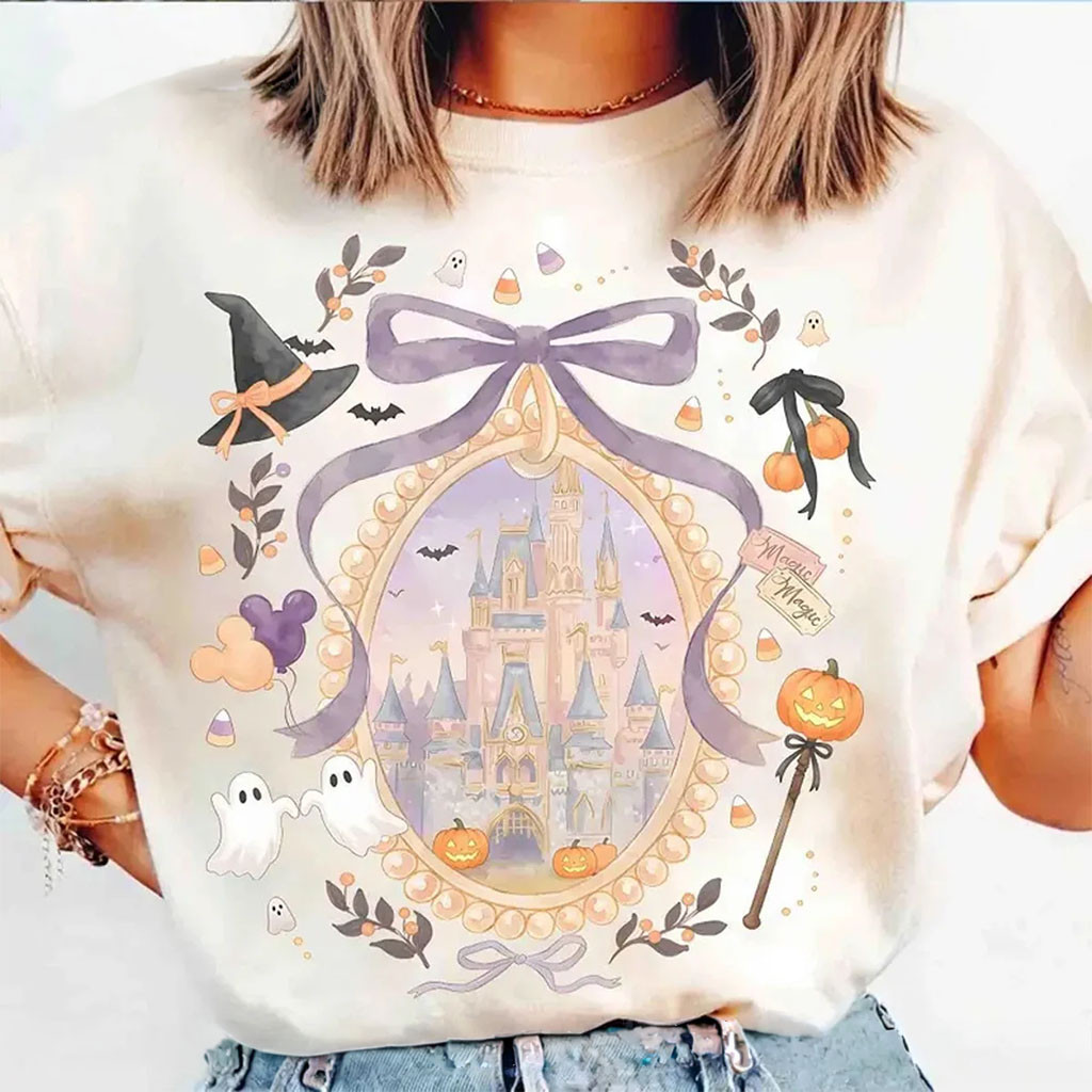 Walt D World Halloween Shirt Magic Kingdom Tee Magical Castle Halloween Clothing For Her - Kdjoy Walt D World Halloween Shirt Magic Kingdom Tee Magical Castle Halloween Clothing For Her - Kdjoy