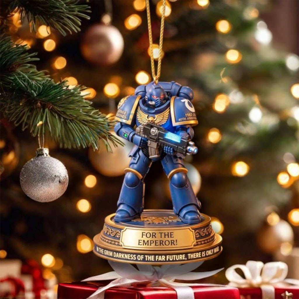 Warhammer 40 000 Space Marines 40th Anniversary For The Emperor Christmas Ornament Xmas Decor - Kdjoy