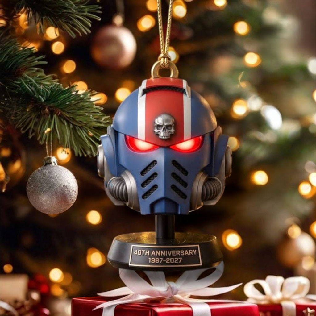 Warhammer 40k 40th Anniversary Battle Helm Ornament Warhammer 40k Christmas Ornament Xmas Gift - Kdjoy Warhammer 40k 40th Anniversary Battle Helm Ornament Warhammer 40k Christmas Ornament Xmas Gift - Kdjoy