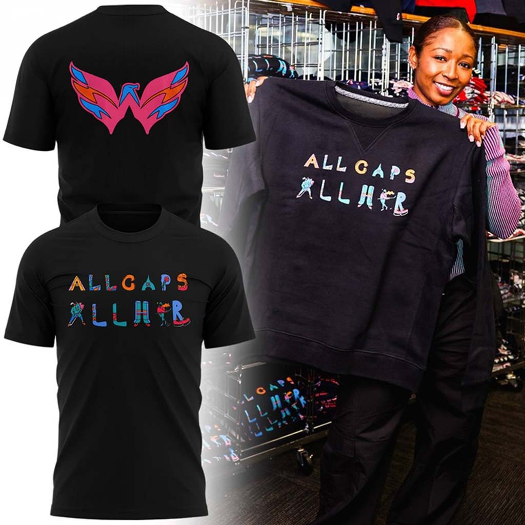 Washington Capitals All Caps All Her 2026 T-Shirt Washington Capitals Merch Hockey Fan Gifts - Kdjoy