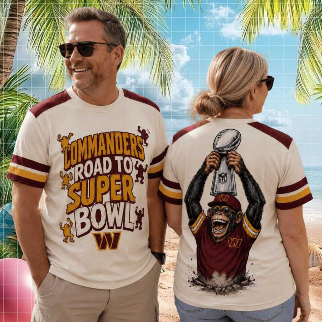 Washington Commanders Mascot Road To Super Bowl T-Shirt Commanders Merch Gift For Football Fans - Kdjoy Washington Commanders Mascot Road To Super Bowl T-Shirt Commanders Merch Gift For Football Fans - Kdjoy