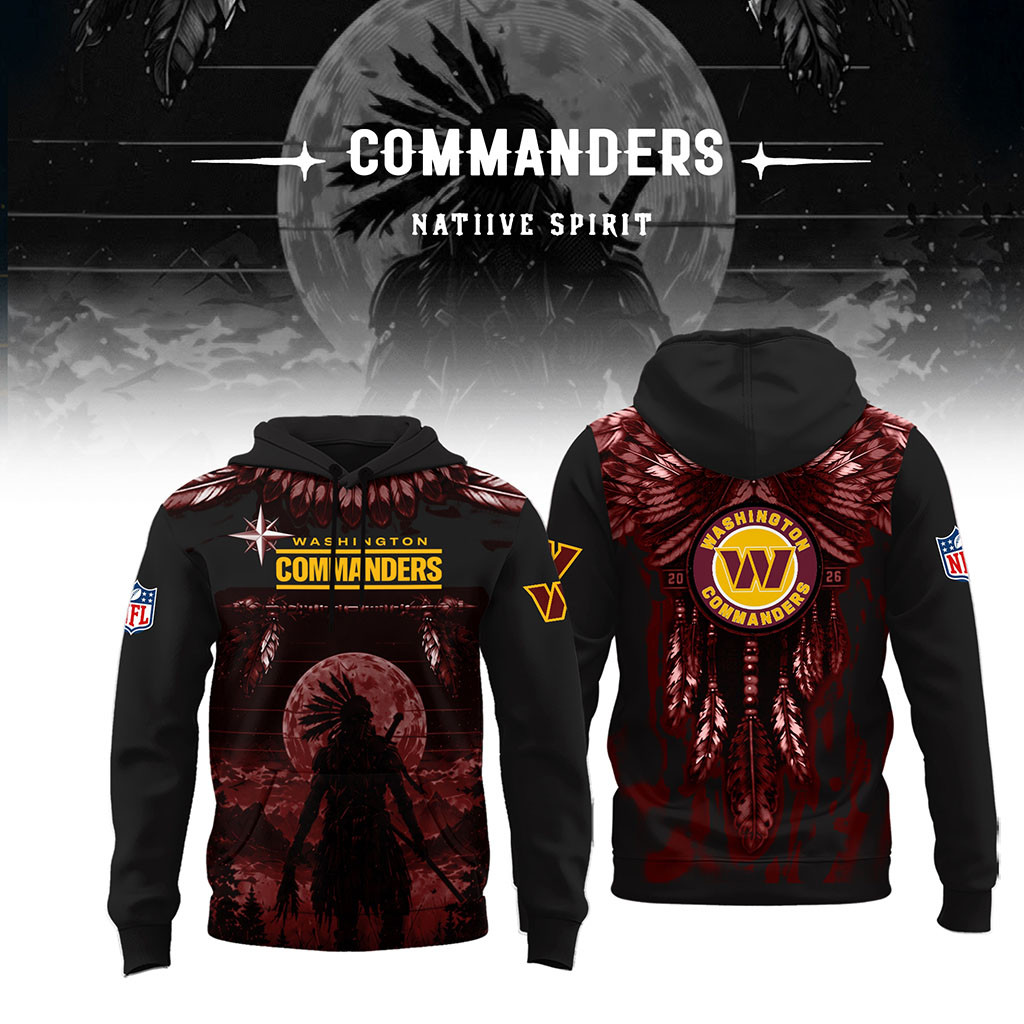 Washington Commanders Native Spirit Heritage Hoodie 2026 Commanders Merch Football Fan Gifts - Kdjoy