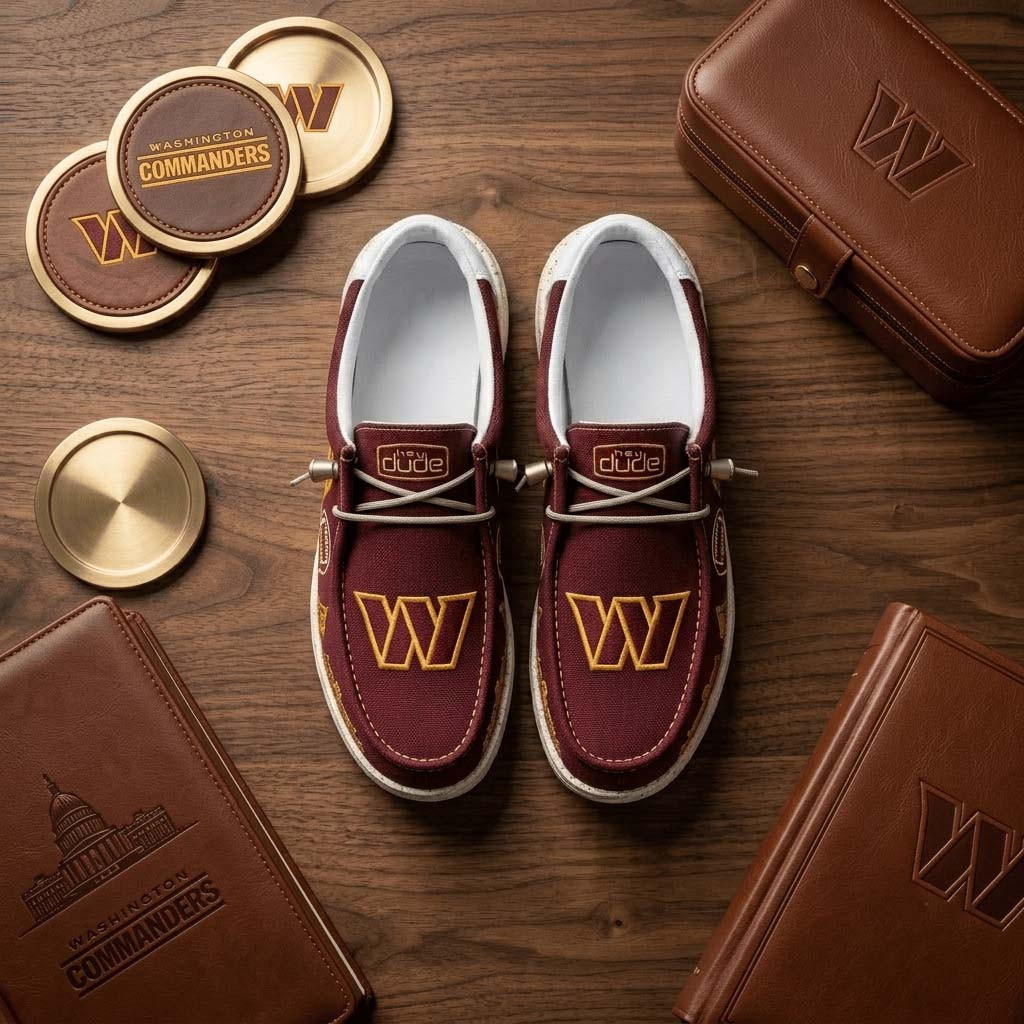 Washington Commanders Shoes Game Day Shoes Washington Commanders Merch Football Fan Gifts - Kdjoy