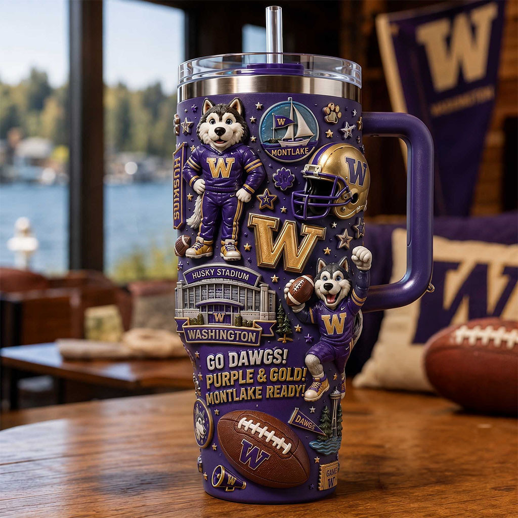 Washington Huskies Merch Go Dawgs Montlake Ready Tumbler Best Gifts For Football Lovers - Kdjoy Washington Huskies Merch Go Dawgs Montlake Ready Tumbler Best Gifts For Football Lovers - Kdjoy