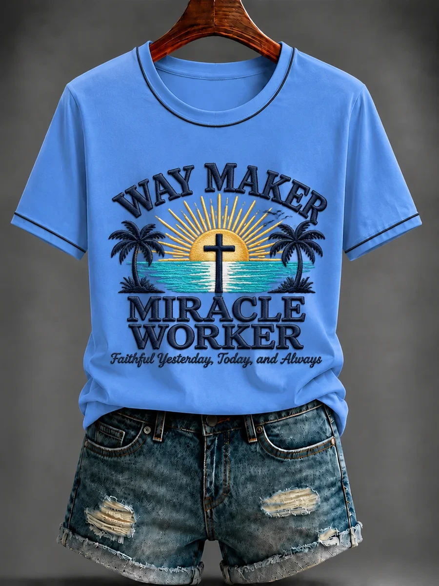 Way Maker Miracle Worker T-Shirt Faithful Yesterday Today And Always Shirt Christian Gifts - Kdjoy