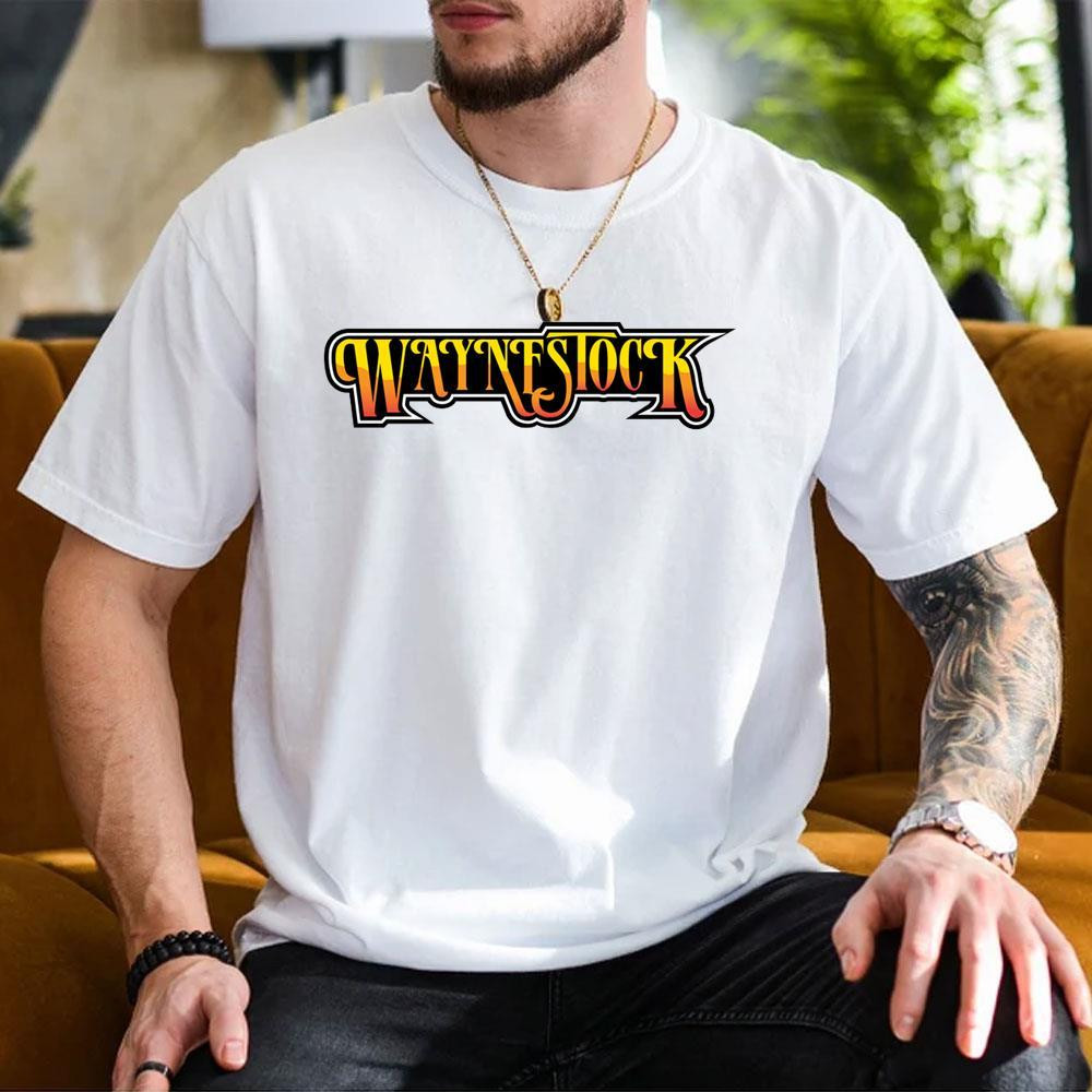 Waynestock 2026 Logo T-Shirt White Birthday Gift Ideas For Husband - Kdjoy Waynestock 2026 Logo T-Shirt White Birthday Gift Ideas For Husband - Kdjoy