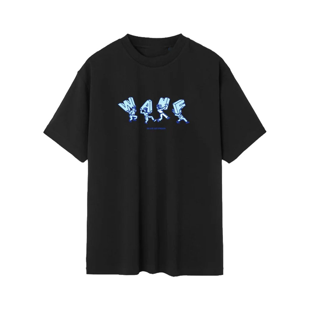 We Are Not Friends Merch 2026 Lettering WANF Black T-Shirt Gifts For Brothers - Kdjoy