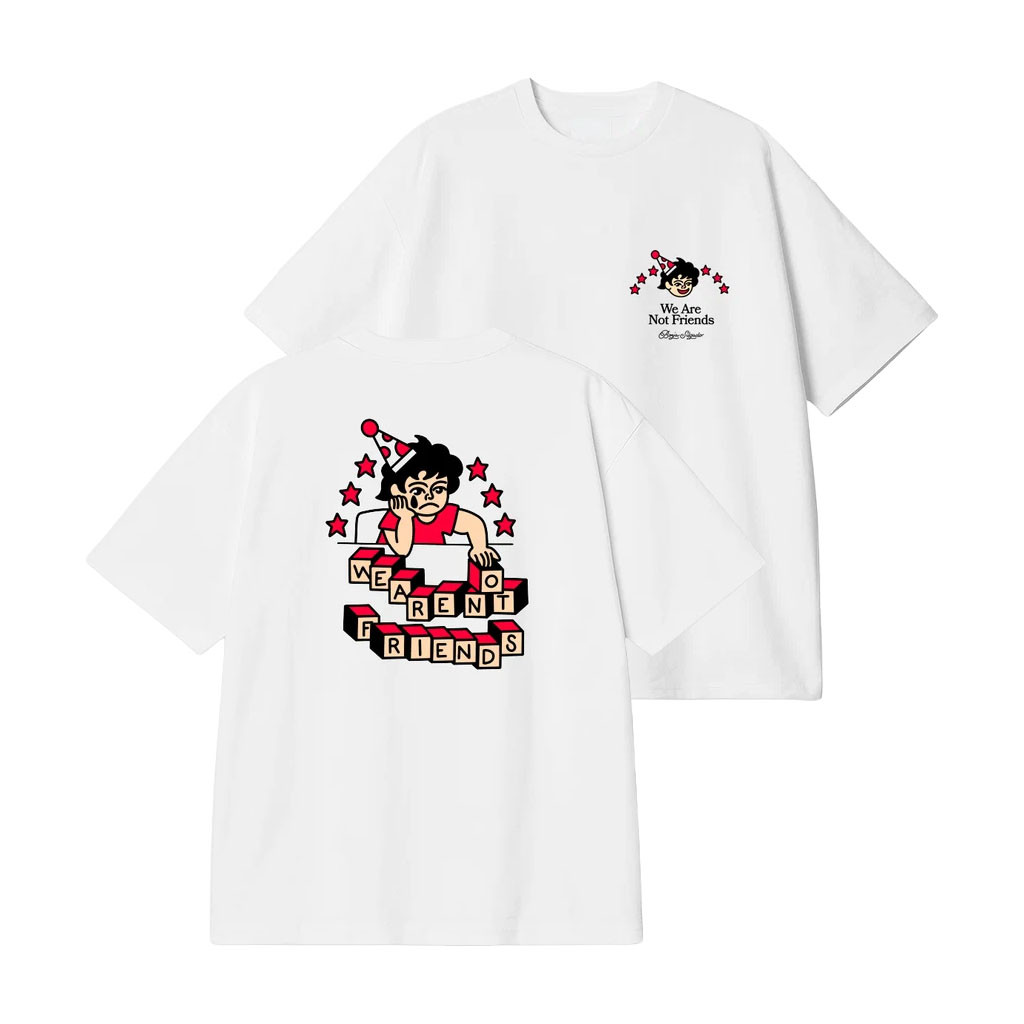 We Are Not Friends Merch 2026 WANF X Borja Silgado T-Shirt White Gift For Him - Kdjoy