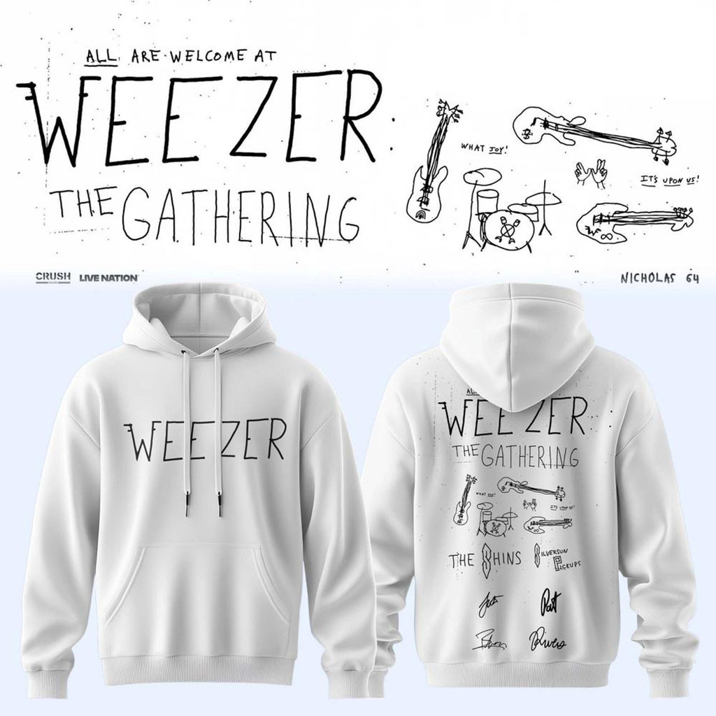 Weezer The Gathering World Wide Tour 2026 Hoodie Weezer Merch Gift Ideas For Music Lovers - Kdjoy