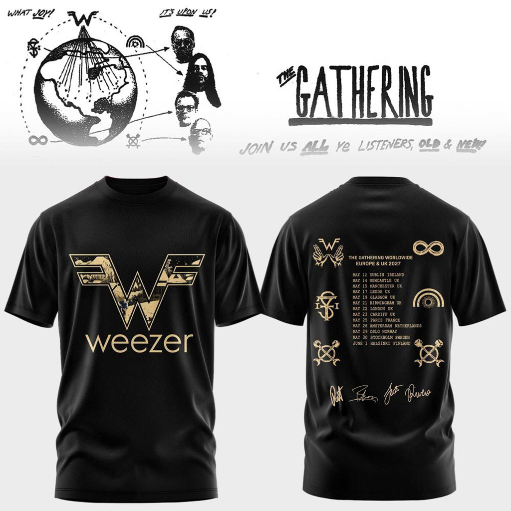 Weezer The Gathering World Wide Tour 2026 Shirt Weezer Merch Cool Gifts For Rock Lovers - Kdjoy