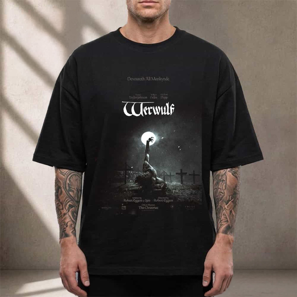 Werwulf 2026 Movie Devoureth All Mankynde Only In Theaters This Christmas T-Shirt Werwulf Merch - Kdjoy Werwulf 2026 Movie Devoureth All Mankynde Only In Theaters This Christmas T-Shirt Werwulf Merch - Kdjoy