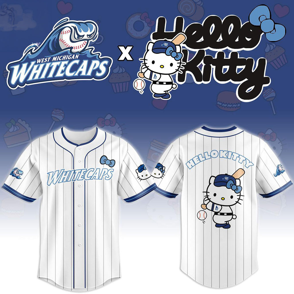 West Michigan Whitecaps X Hello Kitty Night 2026 Baseball Jersey Whitecaps Merch Gift For Fans - Kdjoy