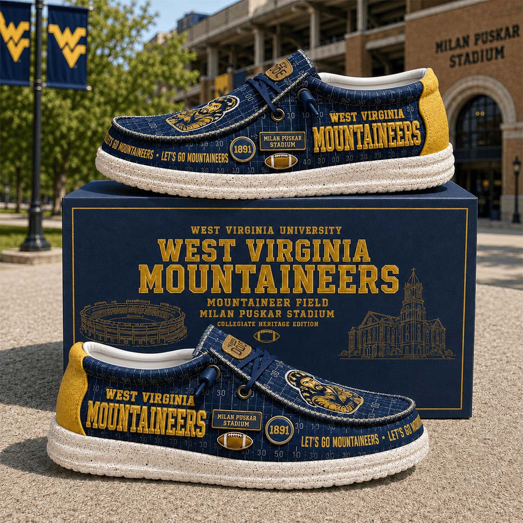 West Virginia Mountaineers Merch Let's Go Mountaineers Shoes Gift For Football Lovers - Kdjoy West Virginia Mountaineers Merch Let's Go Mountaineers Shoes Gift For Football Lovers - Kdjoy