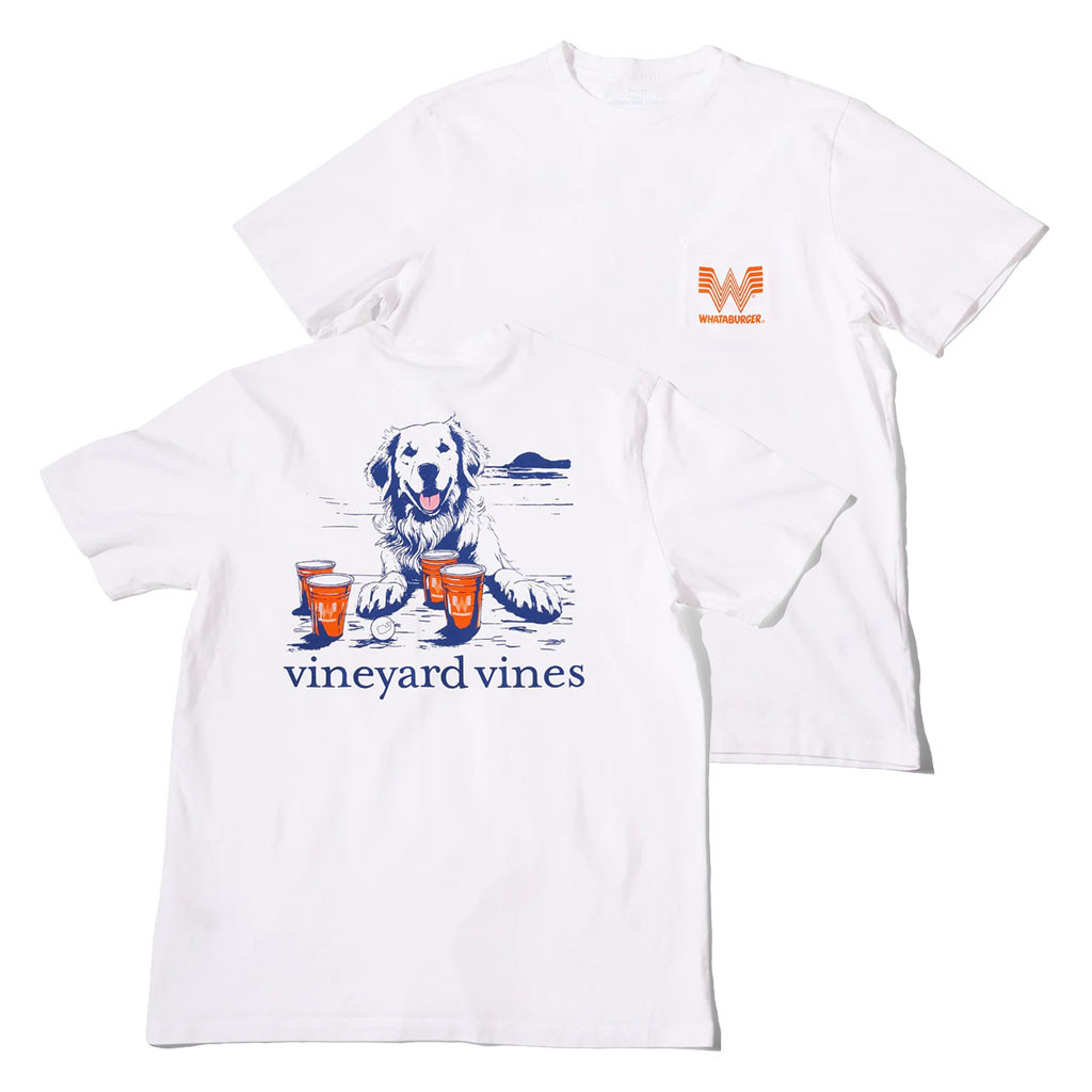 Whataburger Merch 2026 Vineyard Vines X Whataburger Dog T-Shirt White Gift For Friends - Kdjoy