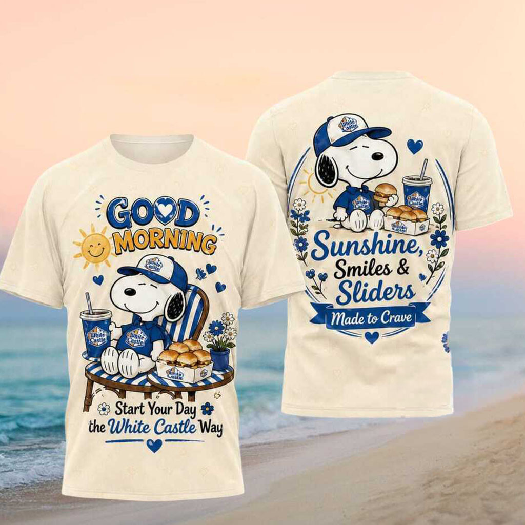 White Castle Snoopy Good Morning Sunshine Sliders Shirt White Castle Merch Gift For Besties - Kdjoy