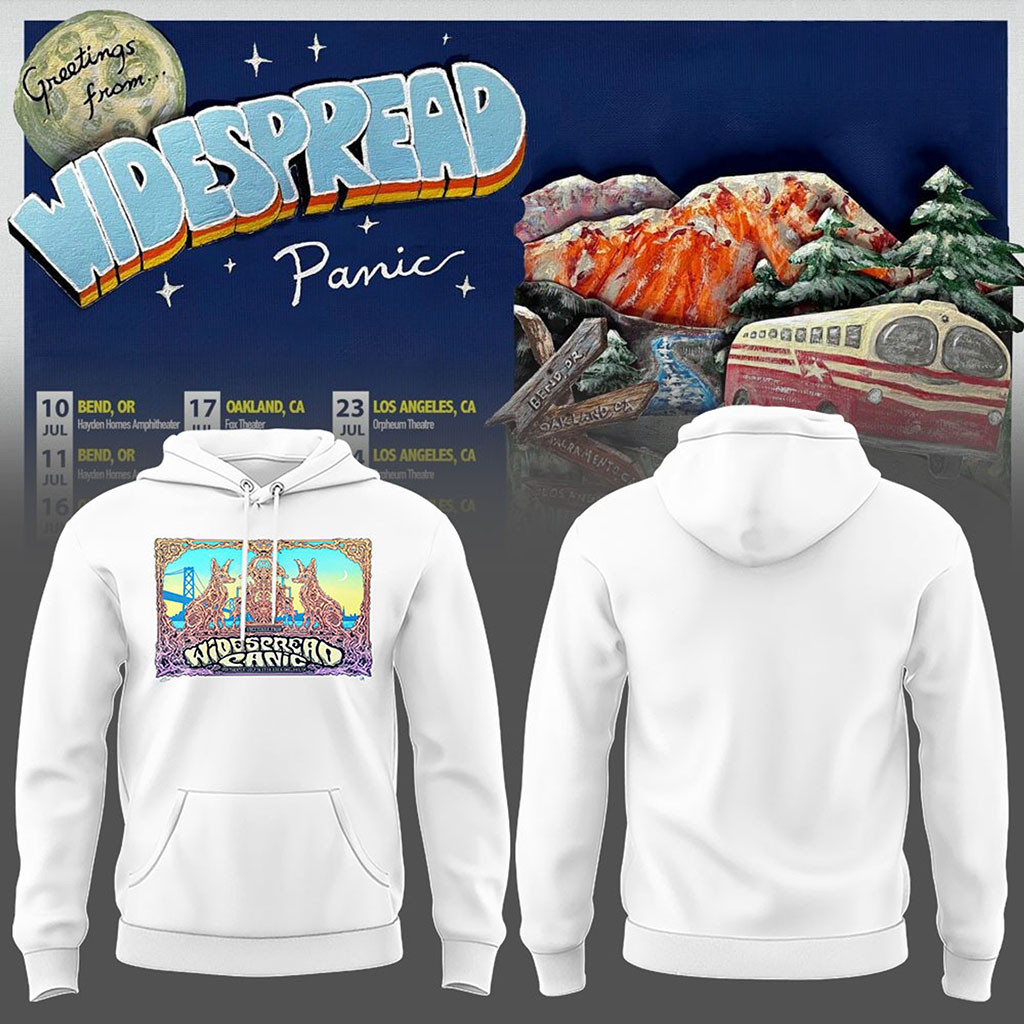 Widespread Panic West Coast Summer Tour 2026 White Hoodie Widespread Panic Merch Gift For Fans - Kdjoy