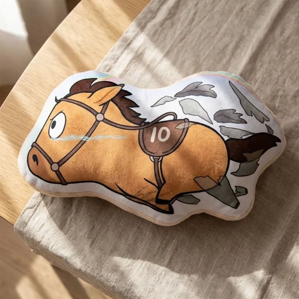 Wild Pony Cute Plush Pillow Funny Meme Racehorse Throw Pillow Gag Gifts For Horse Lover - Kdjoy