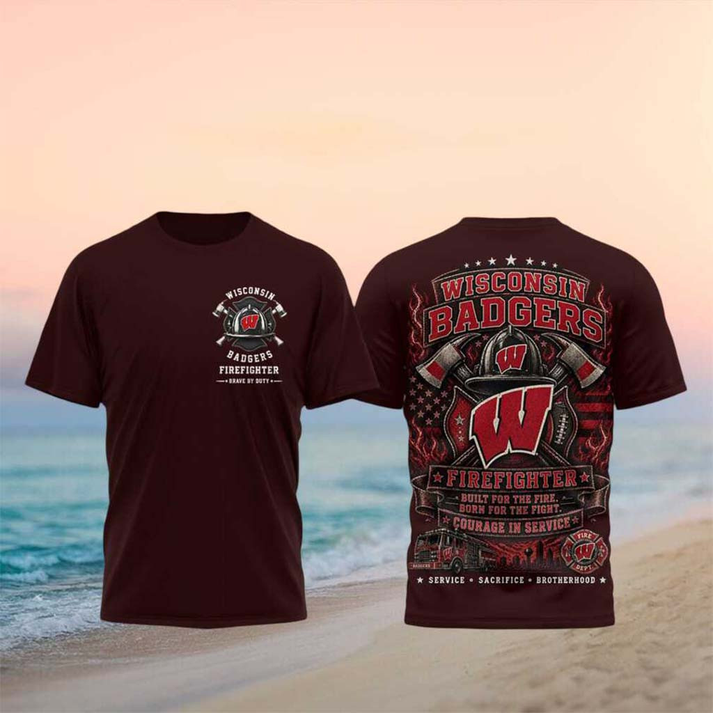 Wisconsin Badgers Firefighter Axe Brotherhood Service Shirt Badgers Merch Fireman Gift Ideas Wisconsin Badgers Firefighter Axe Brotherhood Service Shirt Badgers Merch Fireman Gift Ideas