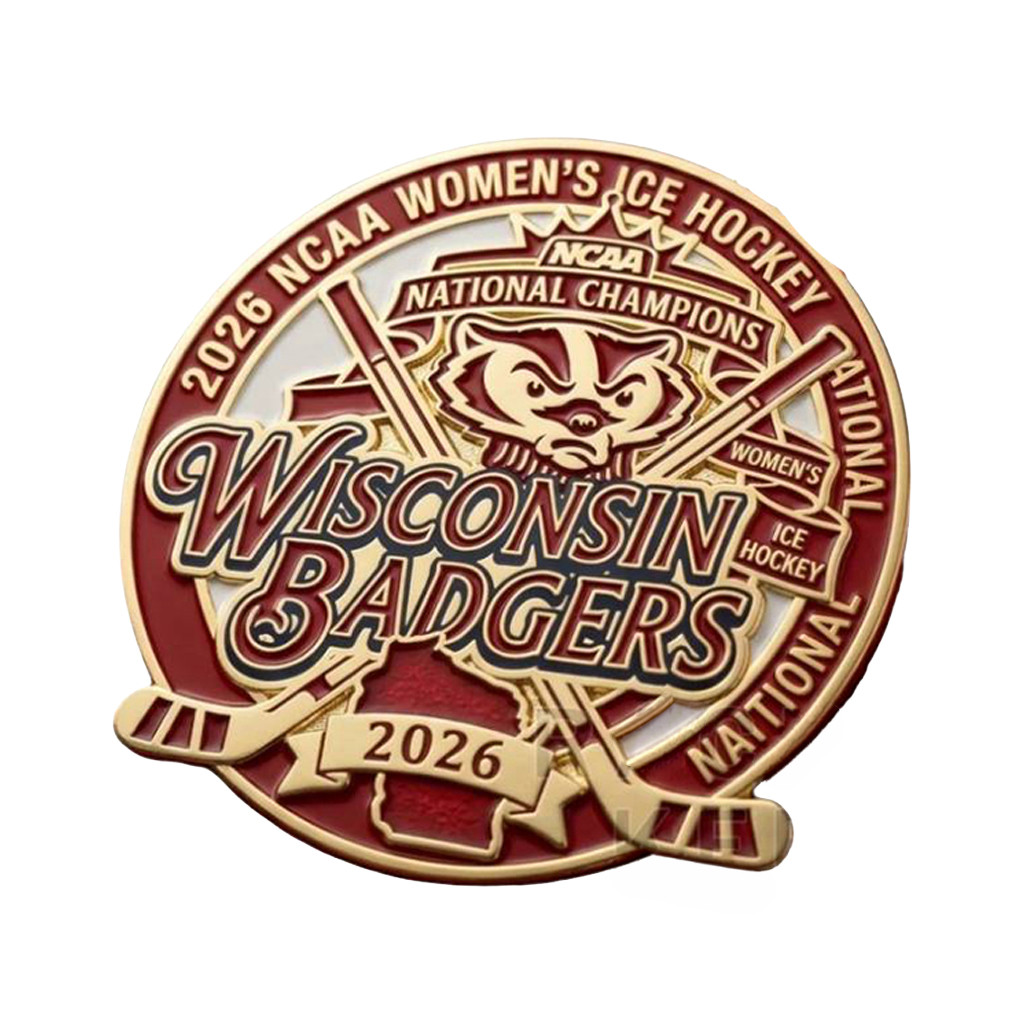 Wisconsin Badgers Women's Ice Hockey NCAA National Championship 2026 Commemorative Lapel Pin - Kdjoy Wisconsin Badgers Women's Ice Hockey NCAA National Championship 2026 Commemorative Lapel Pin - Kdjoy
