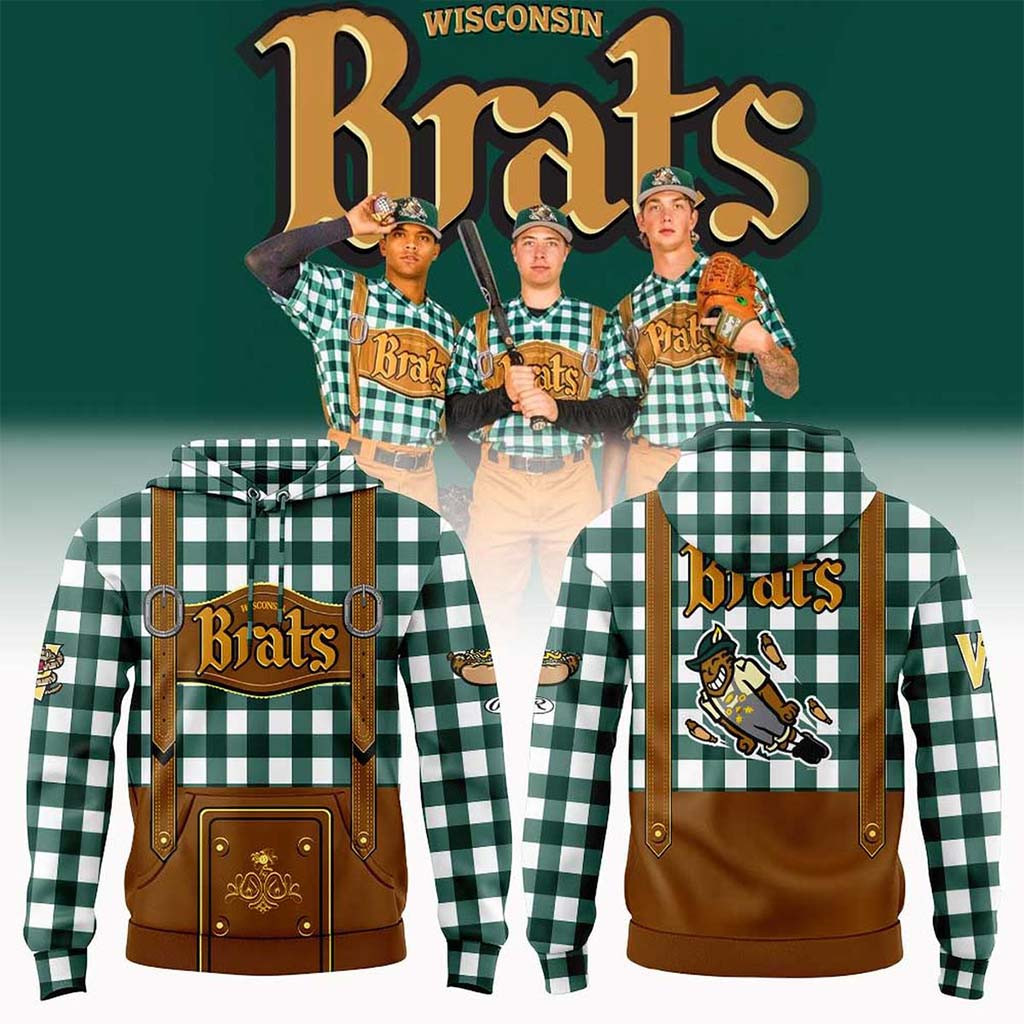 Wisconsin Brats Rawlings Replica Hoodie Wisconsin Brats Merch Gift Idea For Baseball Fans - Kdjoy