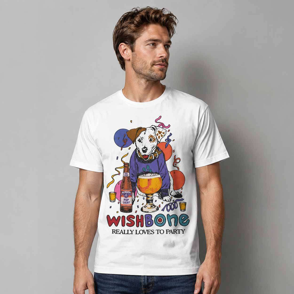 Wishbone Really Loves To Party Shirt Dog And Beer Funny T-Shirt Gifts For BFF - Kdjoy Wishbone Really Loves To Party Shirt Dog And Beer Funny T-Shirt Gifts For BFF - Kdjoy