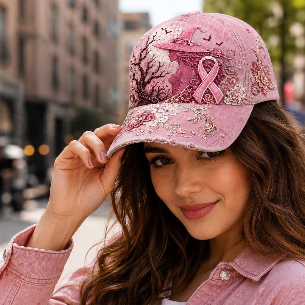 Witch Breast Cancer Awareness October Pink Hat Halloween Witch Outfits Gift For Cancer Warrior - Kdjoy Witch Breast Cancer Awareness October Pink Hat Halloween Witch Outfits Gift For Cancer Warrior - Kdjoy