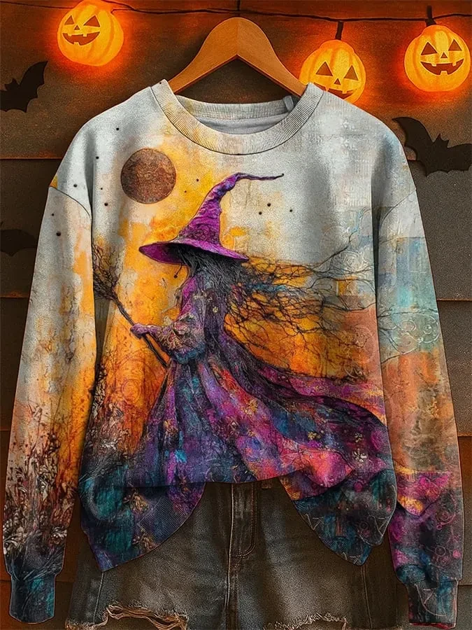 Witch Flight Spell Mystic Sweatshirt Halloween Themed Clothing Gift For Magic Lovers - Kdjoy Witch Flight Spell Mystic Sweatshirt Halloween Themed Clothing Gift For Magic Lovers - Kdjoy