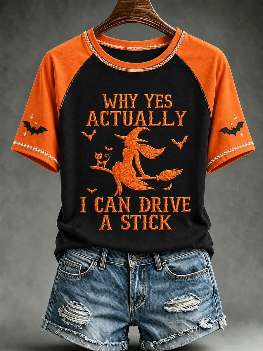 Witch Why Yes Actually I Can Drive A Stick T-Shirt Womens Witch Outfit Halloween Gift Ideas - Kdjoy Witch Why Yes Actually I Can Drive A Stick T-Shirt Womens Witch Outfit Halloween Gift Ideas - Kdjoy
