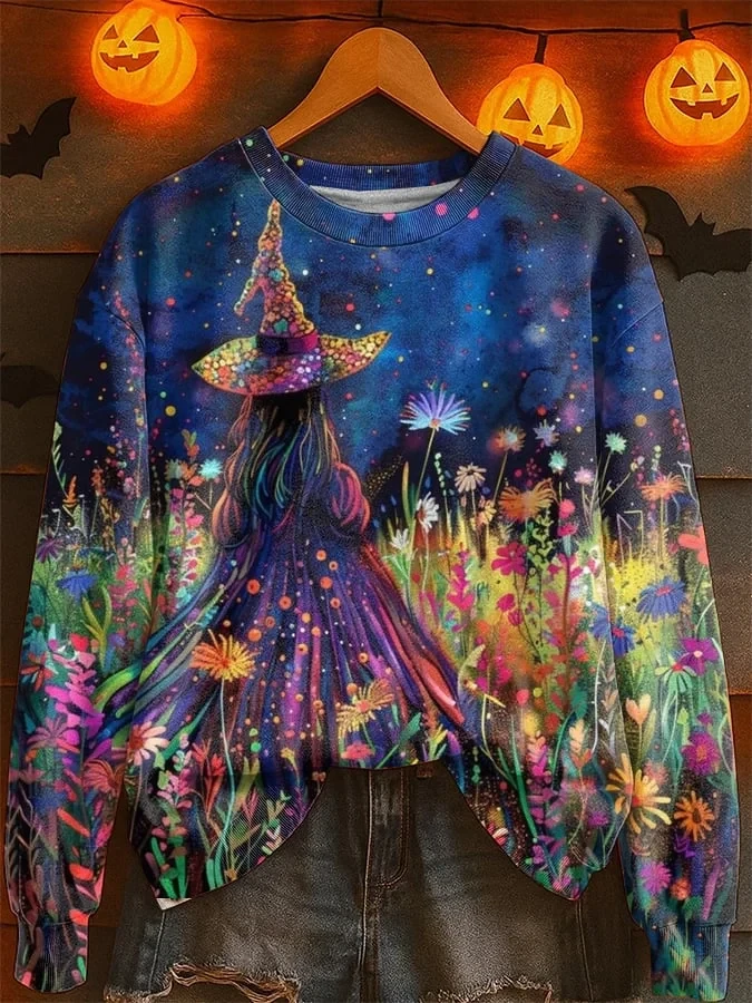 Witches Halloween Sweatshirt Colorful Witches Gathering Magical Night Merch Birthday Gift - Kdjoy Witches Halloween Sweatshirt Colorful Witches Gathering Magical Night Merch Birthday Gift - Kdjoy