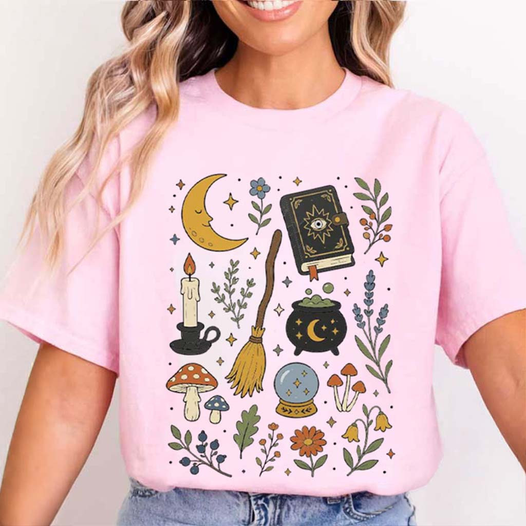 Witchy Halloween Spooky Aesthetic Fall T-Shirt Cute Halloween Apparel Gifts For Sisters - Kdjoy Witchy Halloween Spooky Aesthetic Fall T-Shirt Cute Halloween Apparel Gifts For Sisters - Kdjoy