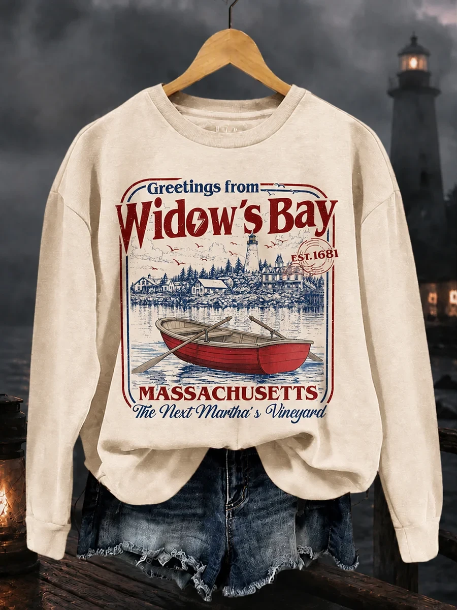 Womens Greetings From Widow Bay Halloween Horror Sweatshirt Unique Birthday Gift For Him - Kdjoy Womens Greetings From Widow Bay Halloween Horror Sweatshirt Unique Birthday Gift For Him - Kdjoy