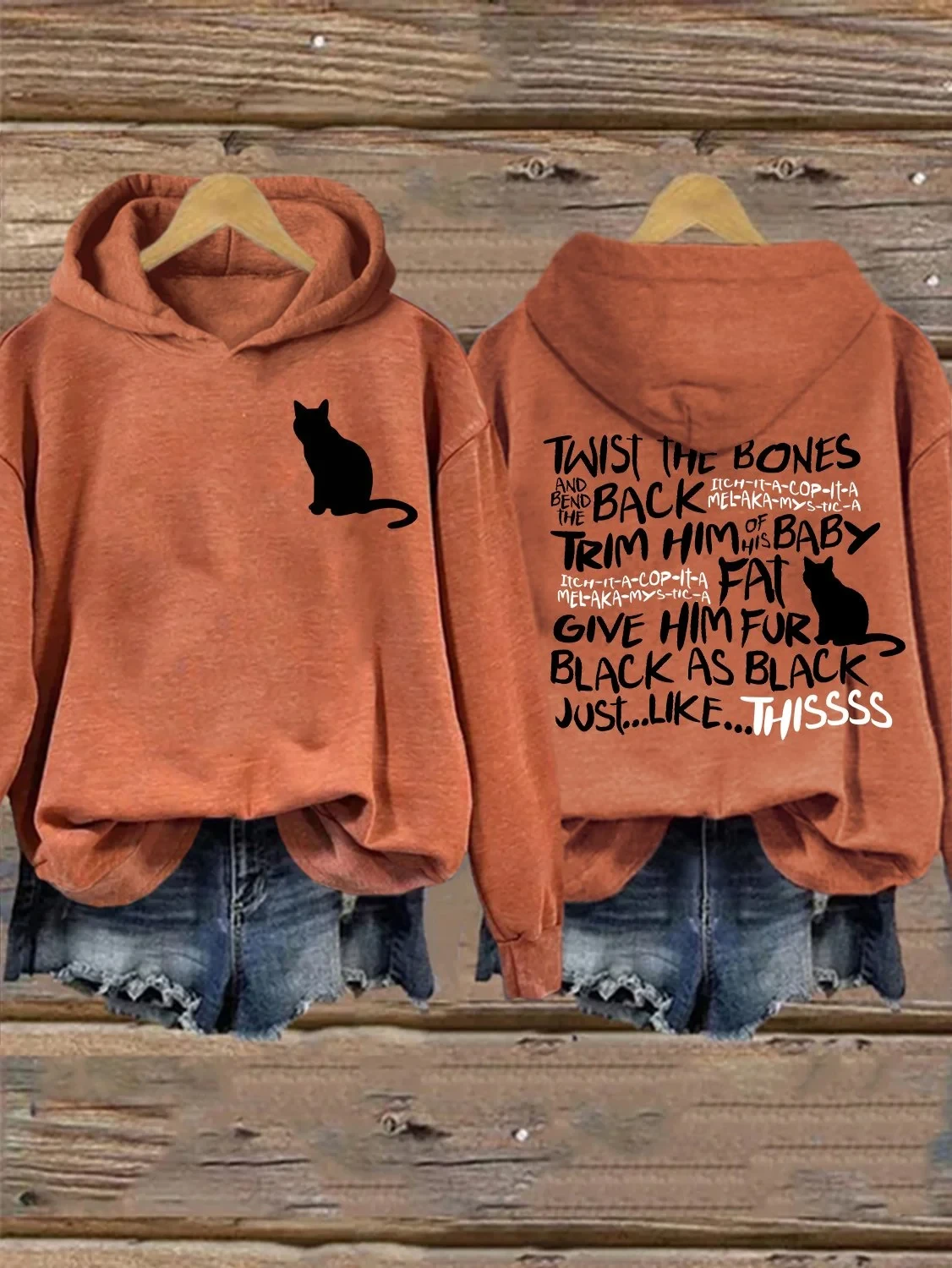Womens Halloween Witch Black Cat Hoodie Spooky Black Cat Bat Wings Pumpkin Merch Best Gifts - Kdjoy Womens Halloween Witch Black Cat Hoodie Spooky Black Cat Bat Wings Pumpkin Merch Best Gifts - Kdjoy