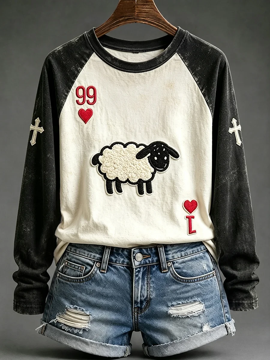 Women's He Life The 99 Playing Card Long Sleeve Shirt Inspired Faith Clothes Gift For Bestie - Kdjoy