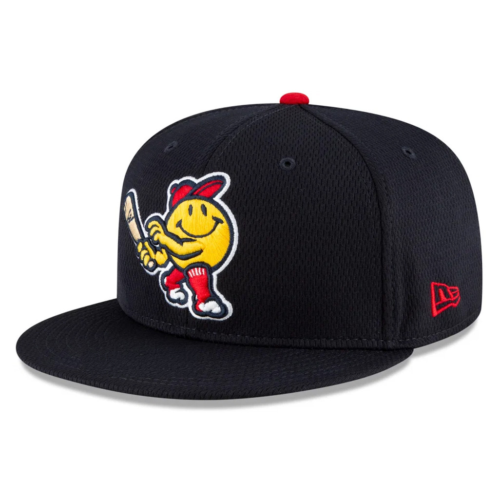 Worcester Red Sox Merch 2026 Navy Smiley Diamond Batting Practice Snapback Hat Embroidered - Kdjoy