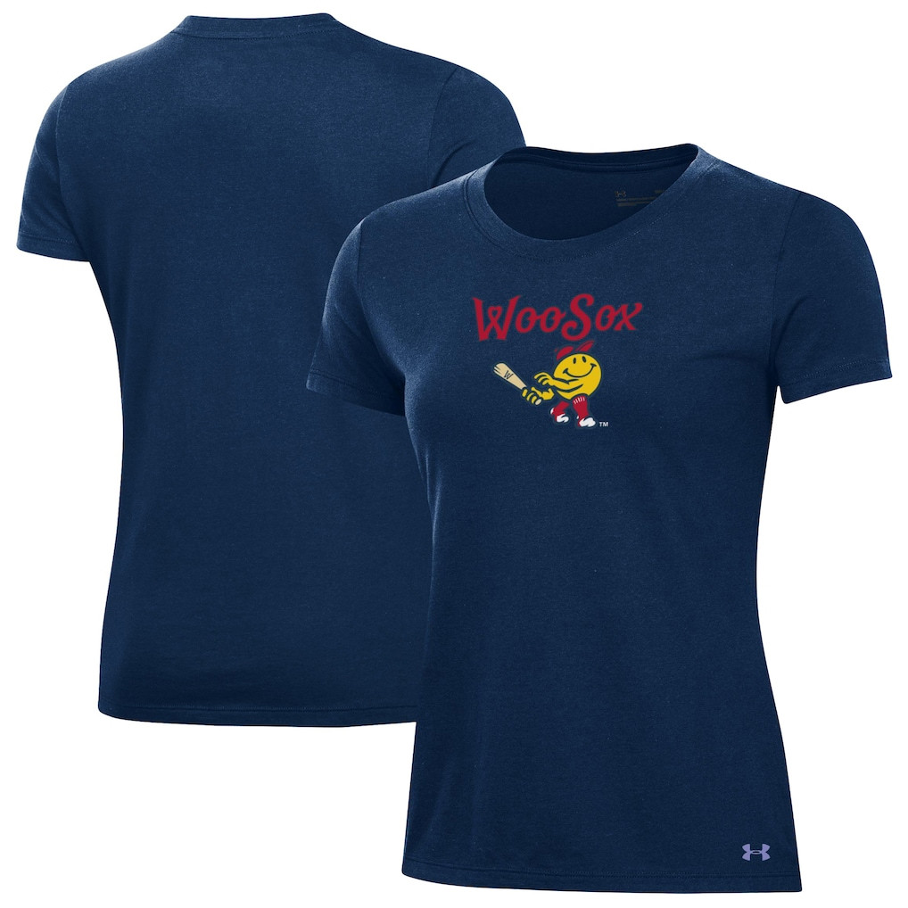 Worcester Red Sox Merch 2026 WooSox Under Armour Navy T-Shirt Baseball Fan Apparel For Her - Kdjoy Worcester Red Sox Merch 2026 WooSox Under Armour Navy T-Shirt Baseball Fan Apparel For Her - Kdjoy